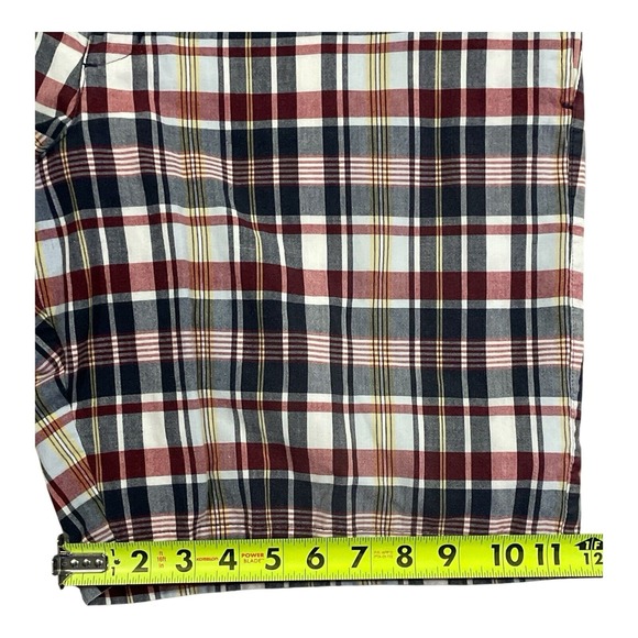PENDLETON‎ Shorts Mens 38x10 Blue Red Plaid Cotton Chino Casual Front Hong Kong - Picture 4 of 9